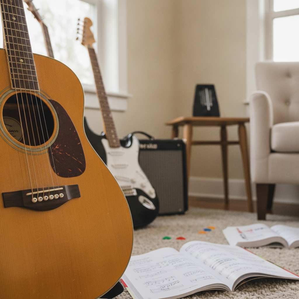 Guitar Lessons - no faces, no text